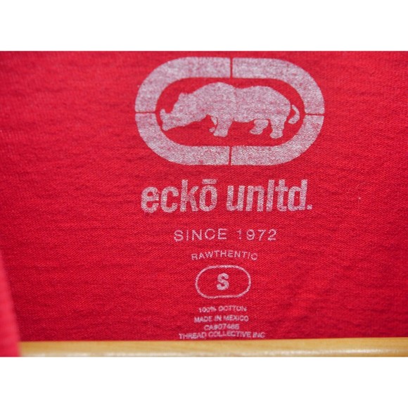 Ecko unlimited Mens Short Sleeve T-Shirt Size small Red‎ Rhino Logo 1972 - Picture 4 of 8